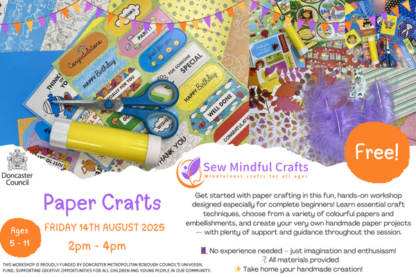 Advert for paper crafts workshop