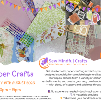 Advert for a paper crafts workshop
