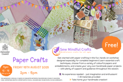 Advert for a paper crafts workshop