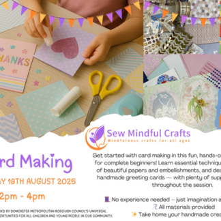 Advert for a card making workshop