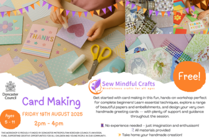 Advert for a card making workshop