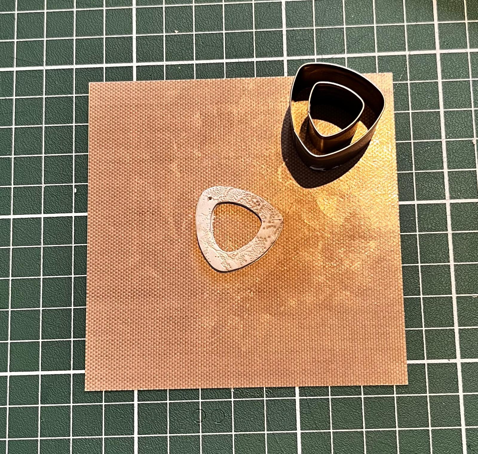 cutting out silver clay