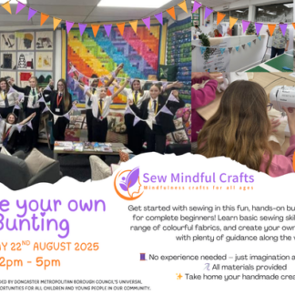 Advert for a 'make your own bunting' workshop