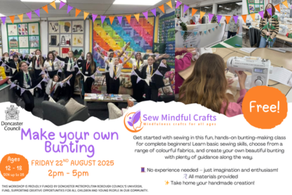 Advert for a 'make your own bunting' workshop