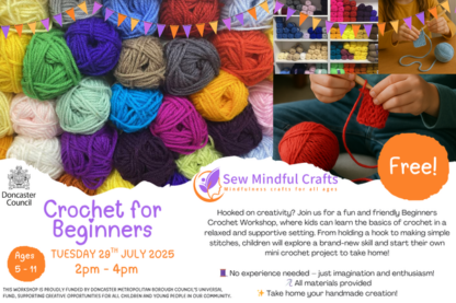 Advert for Crochet for Beginners Class
