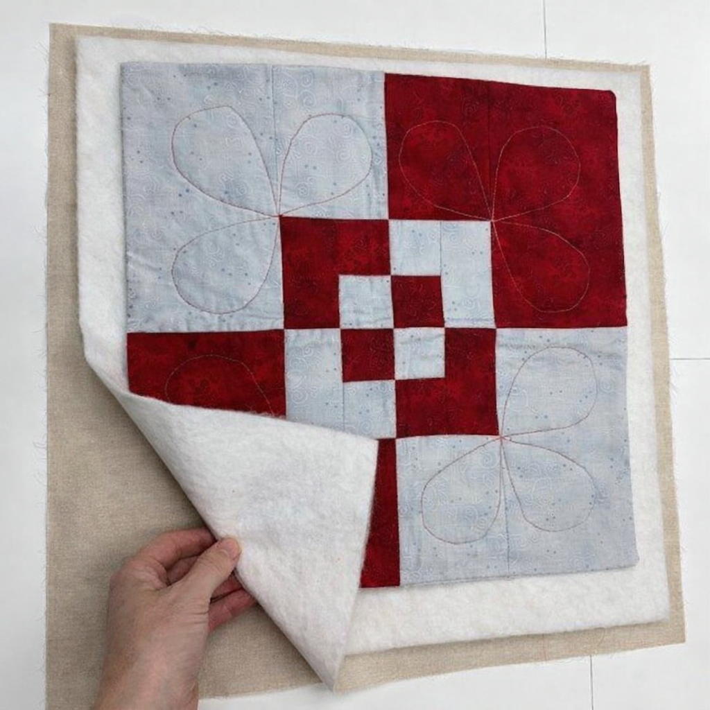 a picture showing a quilted sandwich