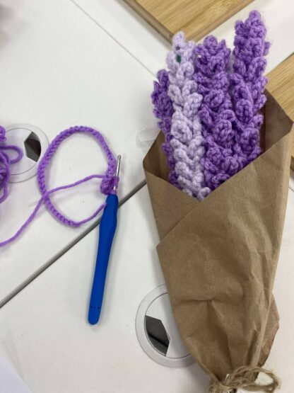 Lavender bunches crocheted