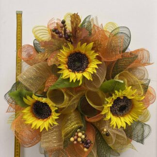 autumn wreath with tape measure