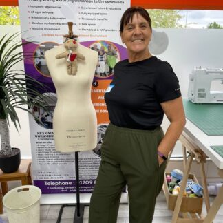 handmade lounge pants by a customer