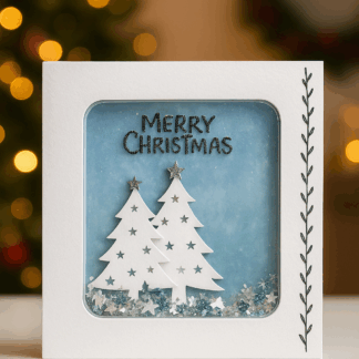 CHRISTMAS SHAKER CARD ALTERNATIVE BACKGROUND