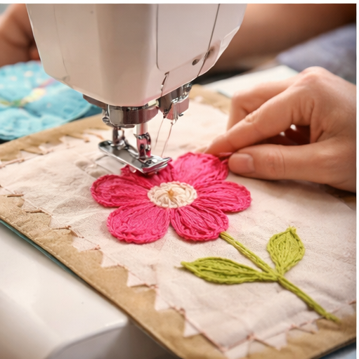 applique using a sewing machine at sew mindful crafts