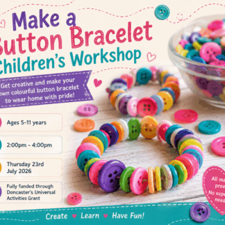 button bracelet making workshop for children in doncaster