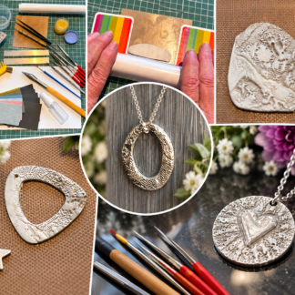 picture of variuos items used on a clay workshop