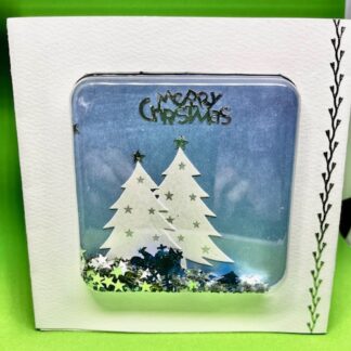 Christmas tree shaker card