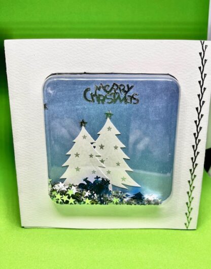 Christmas tree shaker card