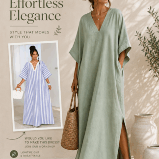 pictur of a beautiful lady wearing a summer dress made at sew mindful crafts